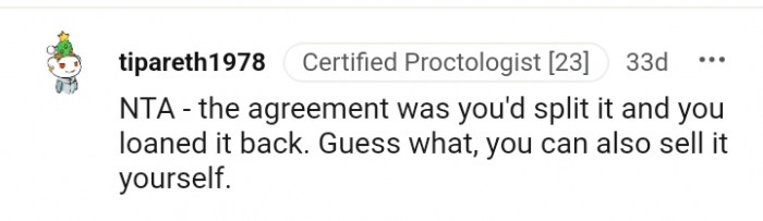 You can also sell it yourself