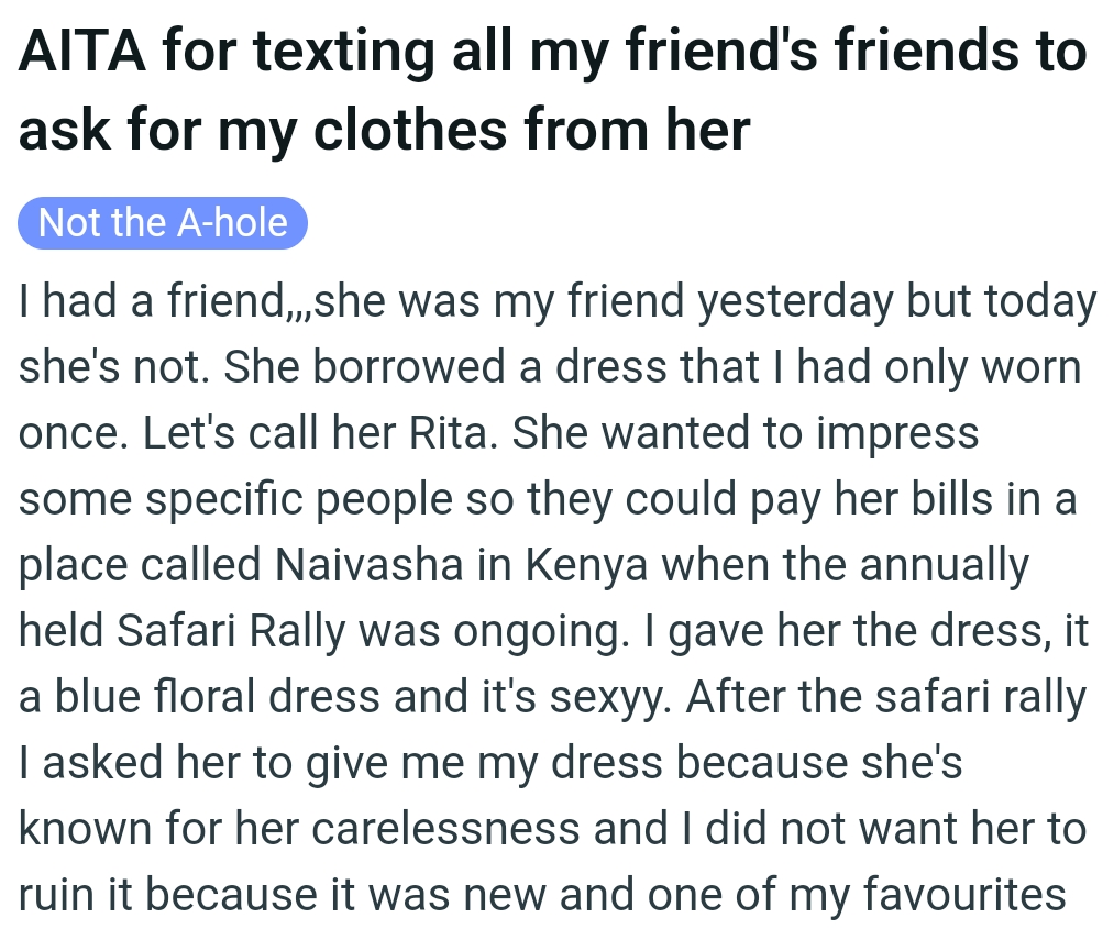 OP kicks off her story