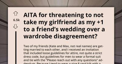 Man Threatens To Drop His Girlfriend As Wedding Date Over Her Fierce Opposition To Him Wearing Kilt