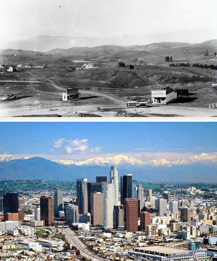 "Early Los Angeles Compared To 2001"