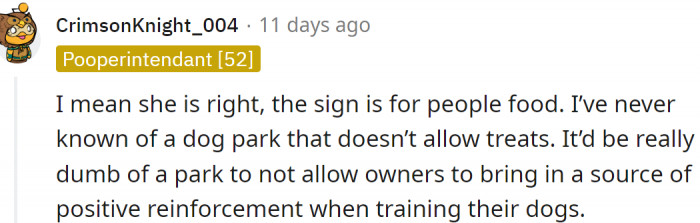 Are there dog parks that don't allow treats?