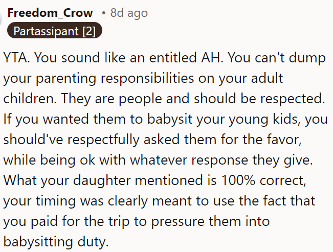 OP should respect their autonomy and ask politely without pressuring them.