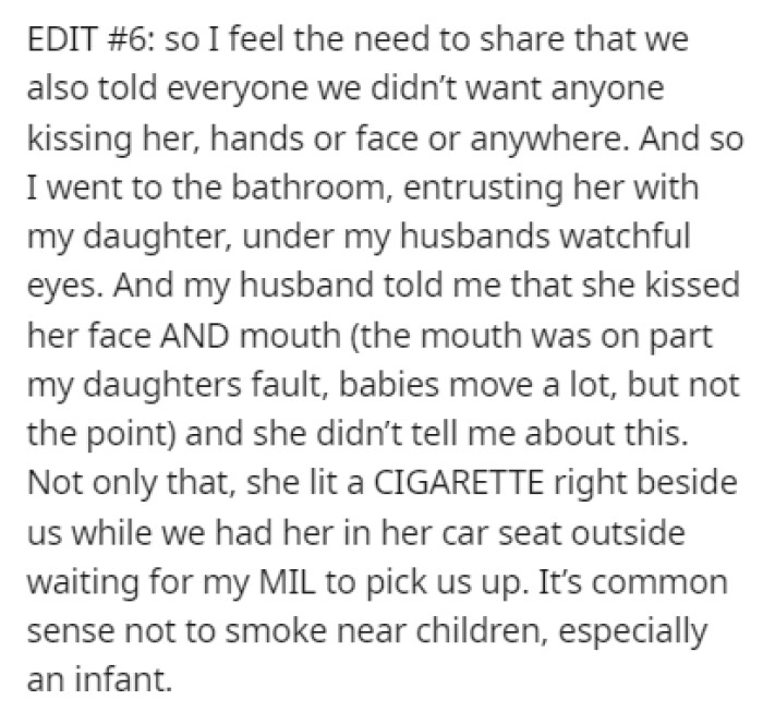 The grandmother never hesitated to break the rules