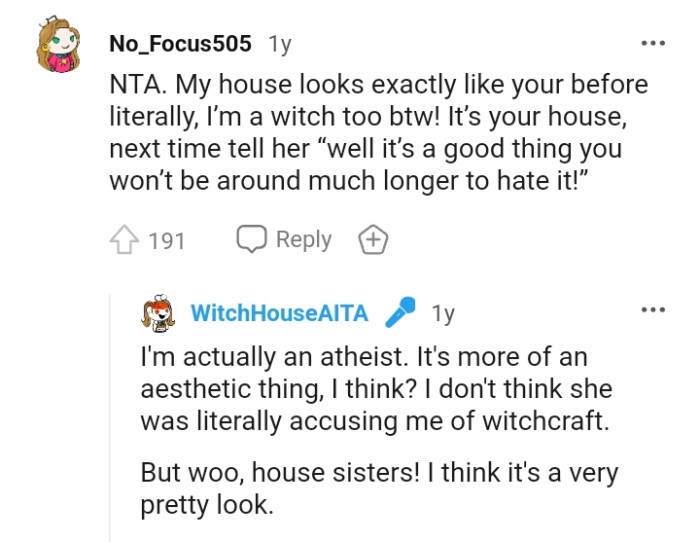 It's the OP's house and she can do what she likes