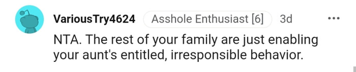 The family is enabling 