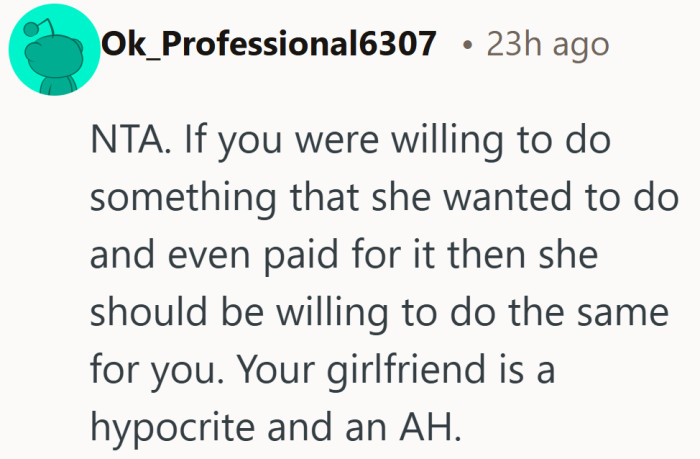 Turns out the comic con question turned into a bigger discussion about effort in a relationship.