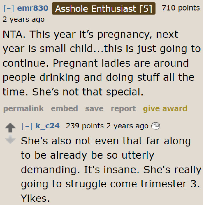 If her attitude is already this bad, it makes you wonder what will happen to this family in the DIL's third trimester.