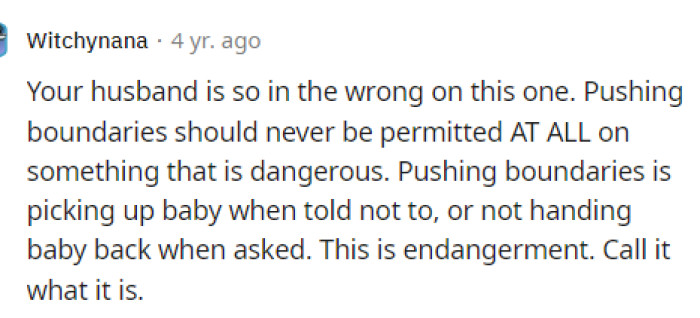 Yes, her husband is definitely in the wrong, and he should have stepped up immediately and said something to his mom, from him, not because of what his wife would think.