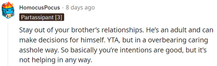 In short, let him be happy.