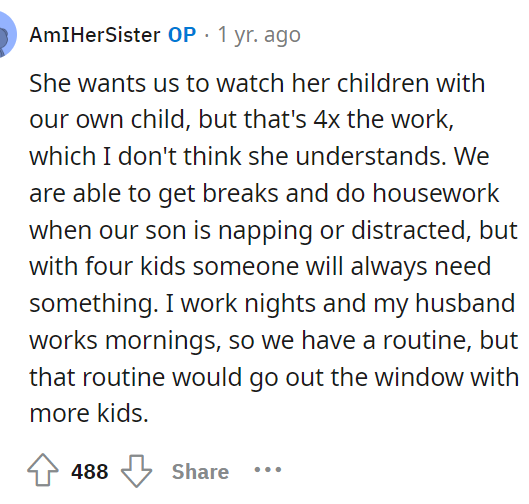 OP provided some insight into her thought process in her response to the comment above.