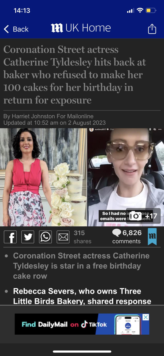 This is the original post/article that people are referring to when they discuss the celebrity.