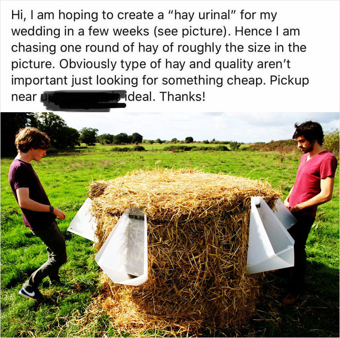 10. Great idea if you want your wedding to smell like pee.