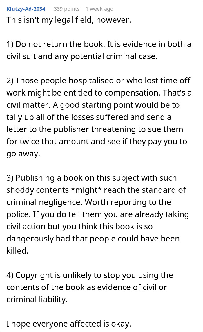 In any case, if the OP wants to proceed legally, he shouldn't return the book despite the retailer's threats.
