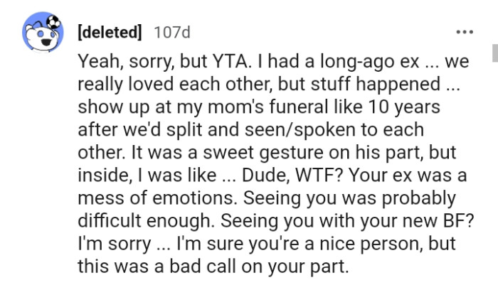 This was a bad call on the OP's part