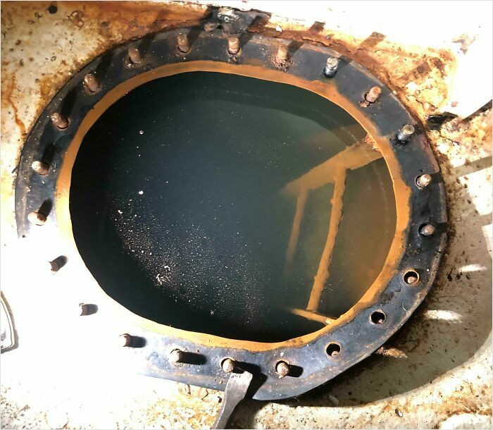 "AFT Ballast Tank On My Ship. Had To Dewater And Inspect It"