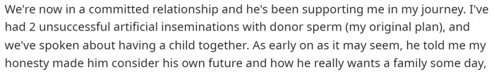 She stated that she's now in a committed relationship with him, and he is fully supportive of her decision.