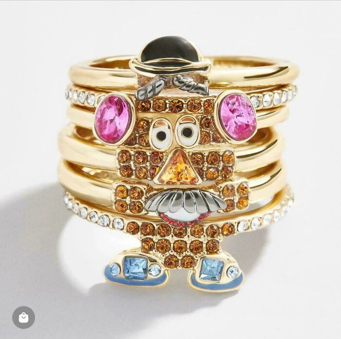"Bedazzled Mr Potato Head Ring"