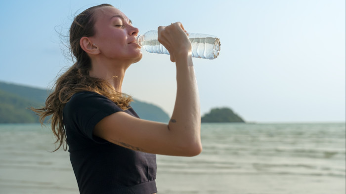 Close-up of a glass of water, emphasizing hydration and dehydration awareness