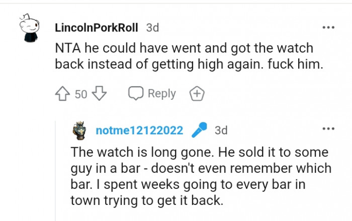 He sold it to a random guy in a bar