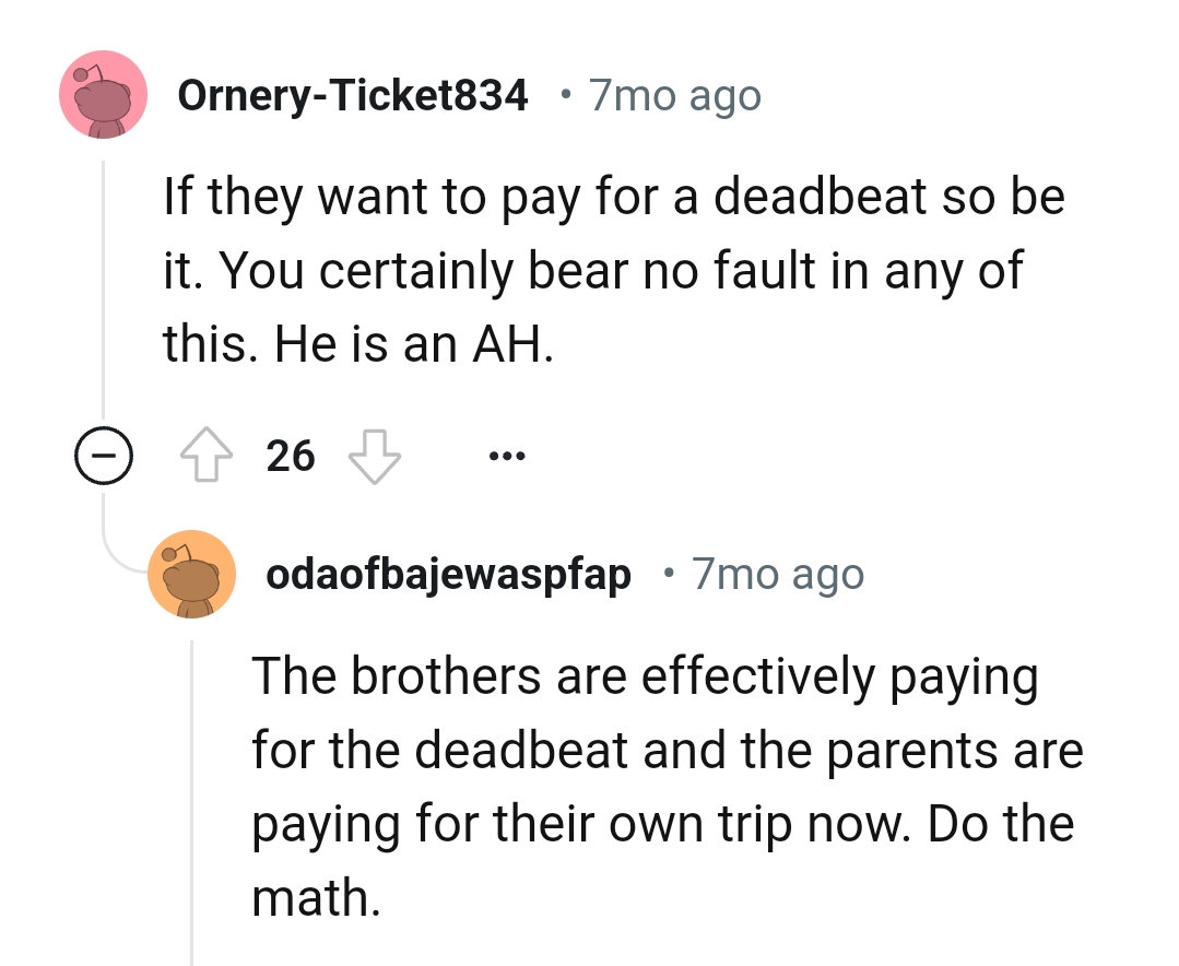 The OP bears no fault