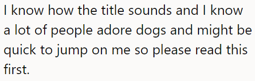 Here is the OP's side of the story