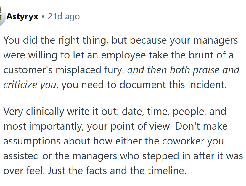 OP needs to document this incident.