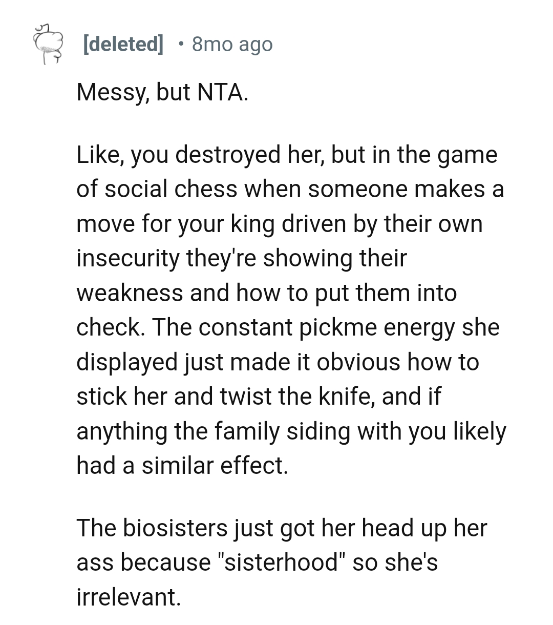 It's the constant pick-me energy she displayed