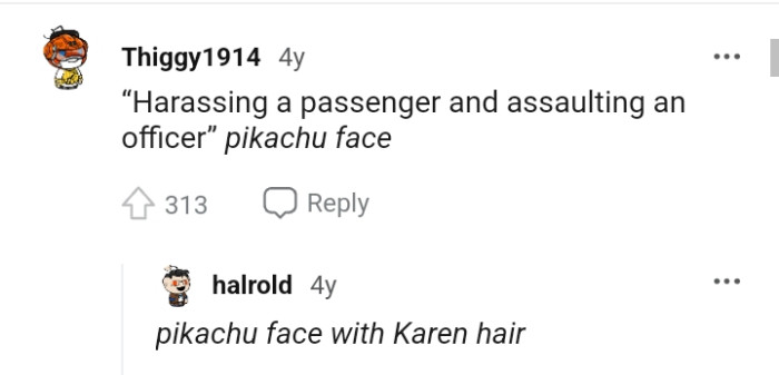 Pikachu face with Karen hair