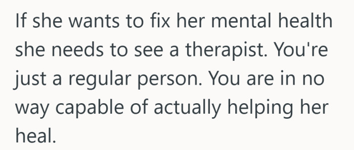 “Just a regular person” lands like a reality check. Not every crisis can be solved by proximity and good intentions.