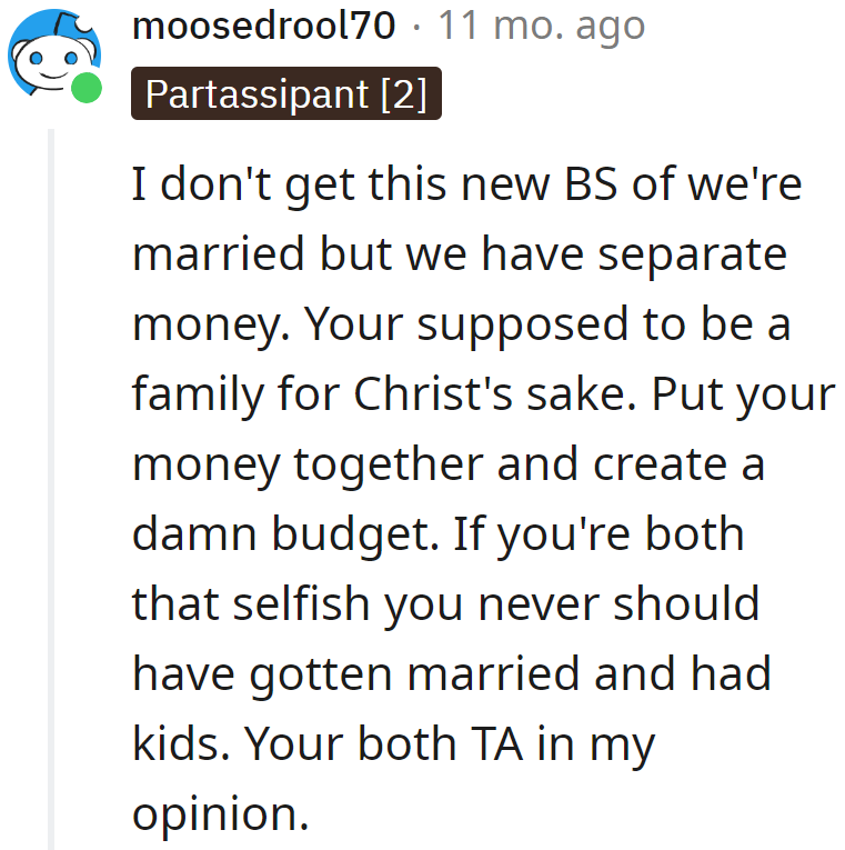Married but separate cash? Unite, budget—family, not islands!