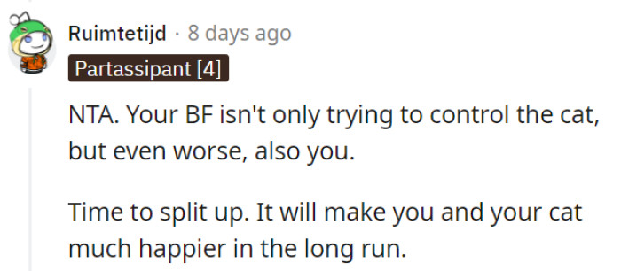 Oopsies, but honestly, why would you want to be with a cat hater?