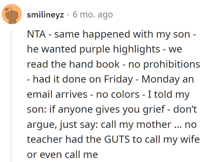 Handbook: silent. Email on Monday: sudden color crisis.