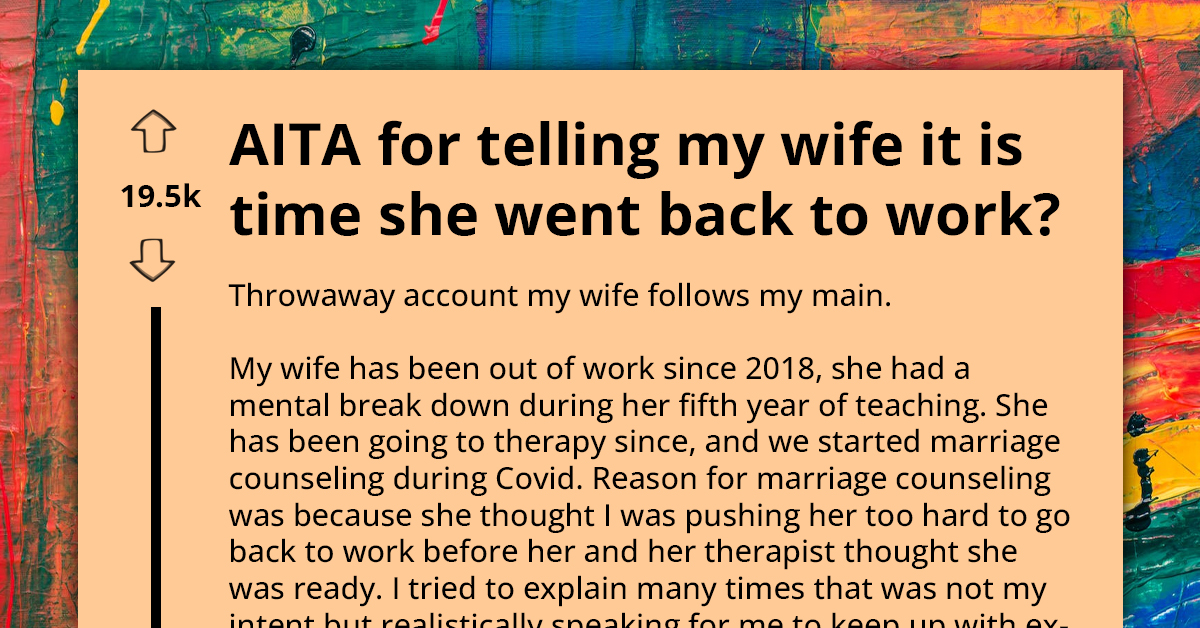 Overworked Man Angry As Wife Uses Therapist As Excuse For Avoiding Work, She Accuses Him Of Manipulation