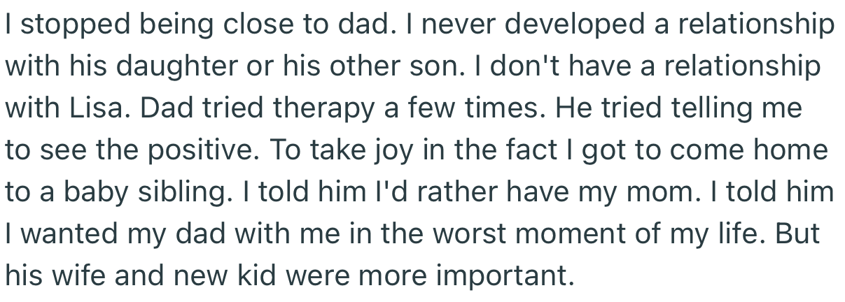 OP Stopped Being Close to His Dad After the Incident. He Also Didn’t Want Any Relationship with His Half-Siblings