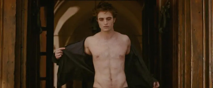 20. Edward taking off his shirt in The Twilight Saga: New Moon