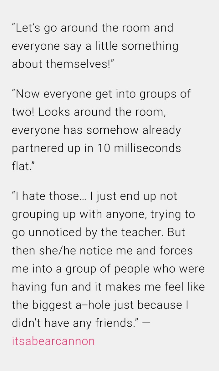 3. Getting forced on people