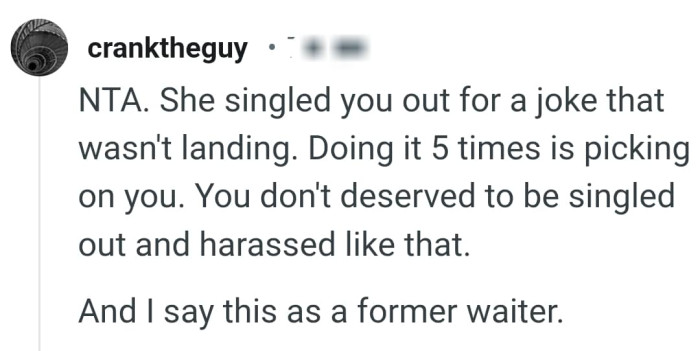 The OP doesn't deserve to be singled out