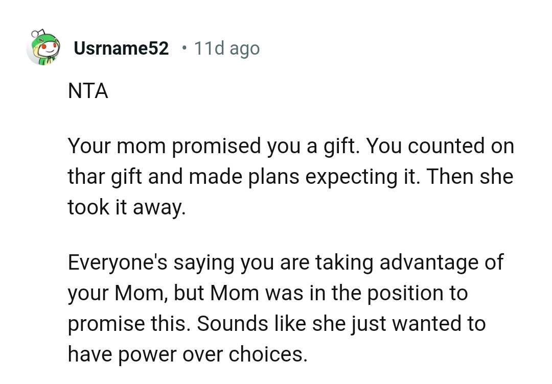 We've gathered some of the most upvoted comments from other Redditors for you to check out below