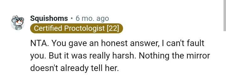 It's Nothing the Mirror Hasn't Already Told Her