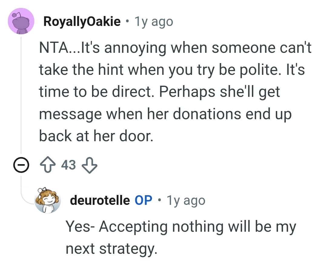 She'll Get It When Her Food Ends Up Back at Her Door