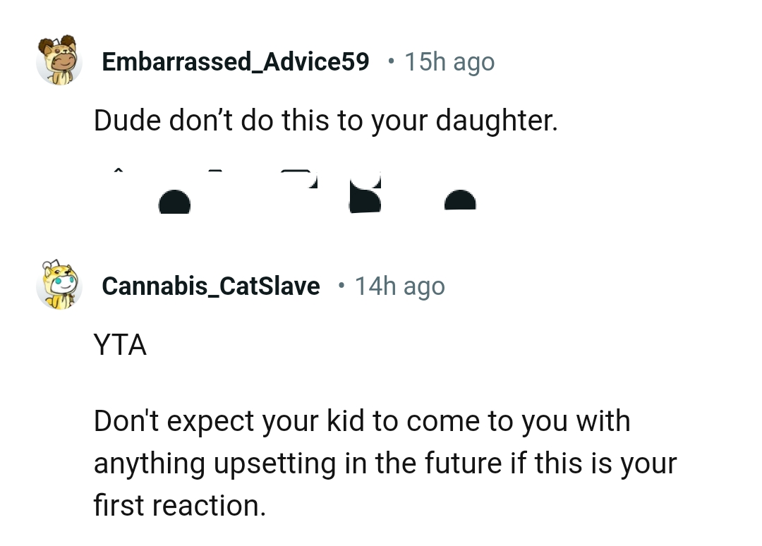 This reaction might cost the OP a lot