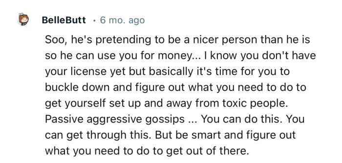 “You can get through this. But be smart and figure out what you need to do to get out of there.”