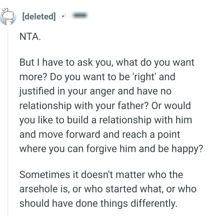 Would the OP like to build a relationship with his father?