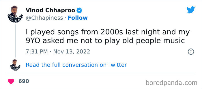 26. Playing old people music