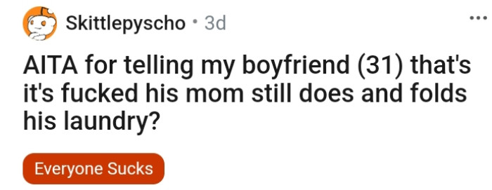 The OP kicks off her story with this title