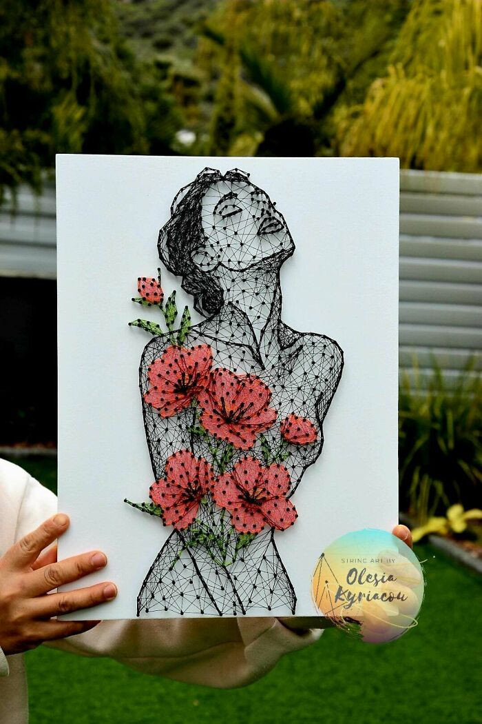 "My Latest String Art Piece"