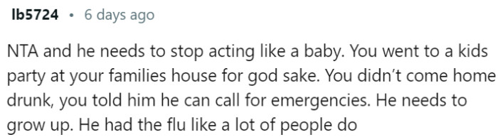 The husband must undergo a process of maturation and cease his immature behavior