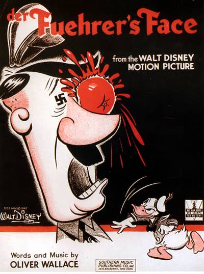During World War II, Walt Disney Studios dedicated 90% of its output to supporting the Allies, creating propaganda films, training materials, and print campaigns.