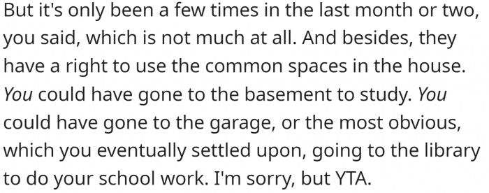 It's only been a few times in the last month or two...