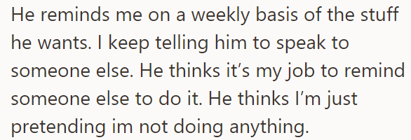 The OP is not sure if her boss believes her that she has no intention to organize anything: